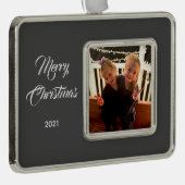 Imitate Chalkboard Foto Gerahmt Ornament Rahmen-Ornament Silber (Rechts)