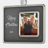 Imitate Chalkboard Foto Gerahmt Ornament Rahmen-Ornament Silber (Links)