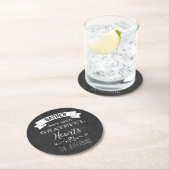 IMITATE Chalkboard Grateful Hearts PAPER Untersetz Runder Pappuntersetzer (Vor Ort)
