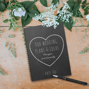 Imitate Chalkboard Hochzeitspläne und IdeenNoteboo Notizblock