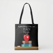 Imitate Chalkboard Lehrerin Tote Tasche mit Zitat (Vorderseite)