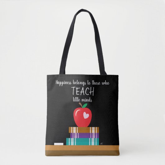 Imitate Chalkboard Lehrerin Tote Tasche mit Zitat (Vorderseite)