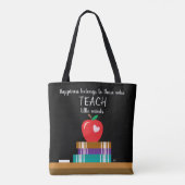 Imitate Chalkboard Lehrerin Tote Tasche mit Zitat (Rückseite)
