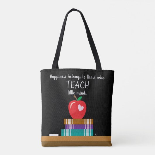 Imitate Chalkboard Lehrerin Tote Tasche mit Zitat (Rückseite)