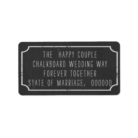 Imitate Chalkboard Style Address Labels Adressaufkleber (Vorne)