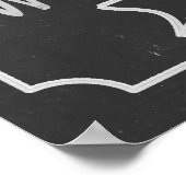 Imitate Chalkboard Wedding Direction Poster (Ecke)