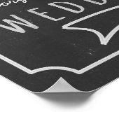 Imitate Chalkboard Wedding Direction Poster (Ecke)