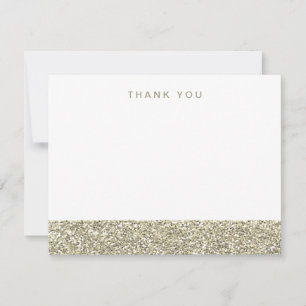 Imitate Champagne Gold Glitzer Vielen Dank Dankeskarte