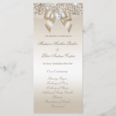 Imitate Champagne Sequins Diamond Bow Wedding Prog Programm (Vorderseite)