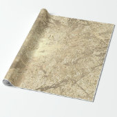 Imitate Champaigne Gold Marble Metallic Stroke Geschenkpapier (Ungerollt)