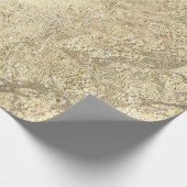 Imitate Champaigne Gold Marble Metallic Stroke Geschenkpapier (Ecke)