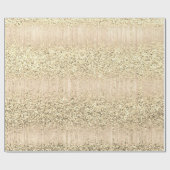 Imitate Champaigne Rose Elfenbeinmetall Glitzer Geschenkpapier (Flach)