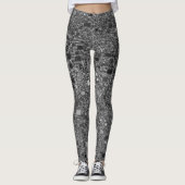 Imitate Chrome Mini Box Abstrakt Hintergrund Leggings (Vorderseite)