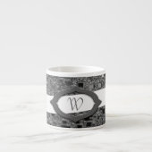 Imitate Chrome Mini Box Design & Monogram Espressotasse (Vorderseite)