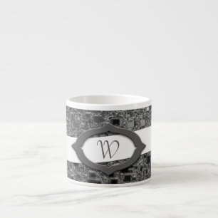 Imitate Chrome Mini Box Design & Monogram Espressotasse
