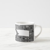 Imitate Chrome Mini Box Design & Monogram Espressotasse (Rechts)