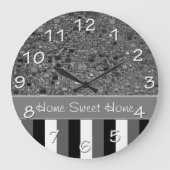 Imitate Chrome Mini Box Hintergrundvorlage Große Wanduhr (Vorderseite)