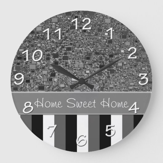 Imitate Chrome Mini Box Hintergrundvorlage Große Wanduhr (Vorderseite)