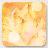 *~* Imitate Citrine Chakra Kristallenergie Heilung Untersetzer (Vorderseite)