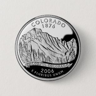 Imitate Colorado Staat Quarter Rocky Mountains Bäu Button