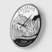 Imitate Colorado Staat Quarter Rocky Mountains Bäu Große Wanduhr (Winkel)