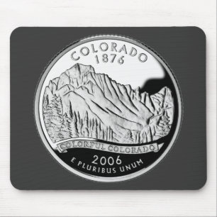 Imitate Colorado Staat Quarter Rocky Mountains Bäu Mousepad