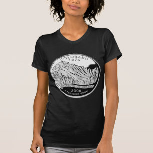 Imitate Colorado Staat Quarter Rocky Mountains Bäu T-Shirt