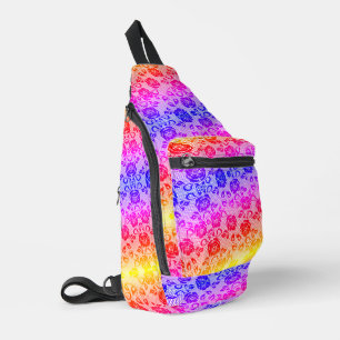 Imitate Colorful Lace Fishnet Crossbody Bag