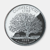 Imitate Connecticut Staat Quarter Charterbaum Magnet (Vorne)
