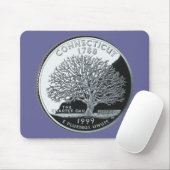 Imitate Connecticut Staat Quarter Charterbaum Mousepad (Mit Mouse)