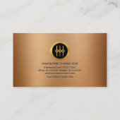 Imitate Copper Audio Display Emboss Letters DJ Visitenkarte (Rückseite)