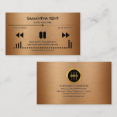 Imitate Copper Audio Display Emboss Letters DJ Visitenkarte (Vorne/Hinten)