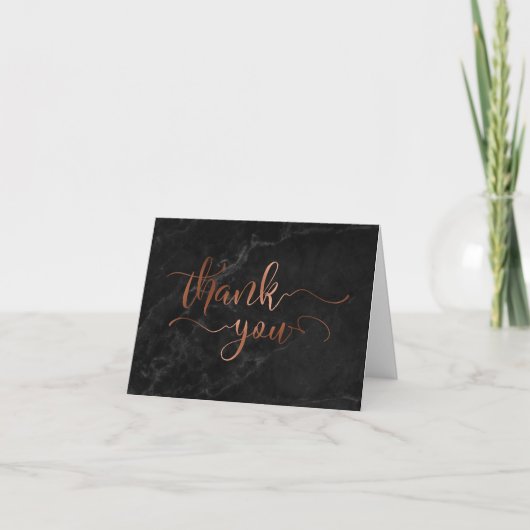 Imitate Copper Foil Script Danke & Black Marble (Vorderseite)