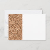 Imitate Copper Glitzer Hochzeit RSVP-Karte RSVP Karte (Rückseite)