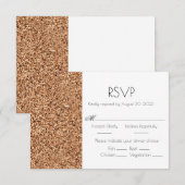 Imitate Copper Glitzer Hochzeit RSVP-Karte RSVP Karte (Vorne/Hinten)
