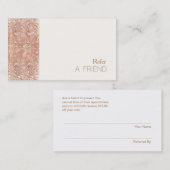 IMITATE Copper Sequin Salon Referenz Kundenwerbung Empfehlungskarte (Vorne/Hinten)