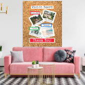 Imitate Cork Custom Foto Collage Vision Board Leinwanddruck (Insitu (Wohnzimmer))