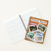 Imitate Cork Custom Foto Collage Vision Board Notizblock (Innenseite)