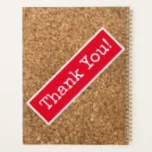 Imitate Cork Custom Foto Collage Vision Board Planer (Rückseite)