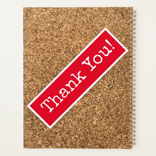 Imitate Cork Custom Foto Collage Vision Board Planer (Rückseite)