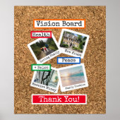 Imitate Cork Custom Foto Collage Vision Board Poster (Vorne)