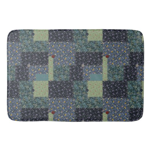 Imitate Country Patchwork Quilt Bath Mat Badematte (Vorderseite)