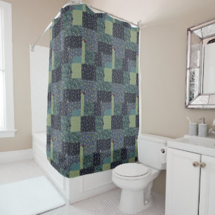 Imitate Country Patchwork Quilt Duschvorhang