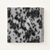 Imitate Cowhid & Leather Black & White Animal Prin Notizblock (Rückseite)