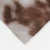 Imitate Cowhide Muster Tierdrucken Rustikal Fleecedecke (Ecke)
