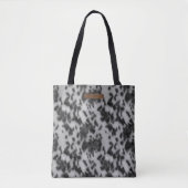 Imitate Cowhide Schwarz-Tier-Druckmuster Tasche (Vorderseite)