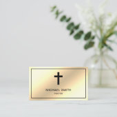 Imitate Cream Gold Foil Jesus Christus Kreuzritter Visitenkarte (Stehend Vorderseite)