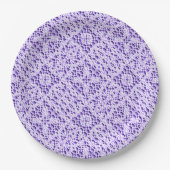 Imitate Crochet Mauve Pappteller (Vorderseite)