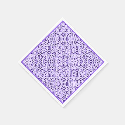 Imitate Crochet Mauve Serviette (Ecke)
