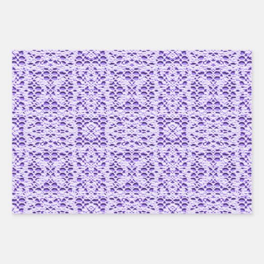 Imitate Crochet Squares Collection Geschenkpapier Set (Vorderseite)